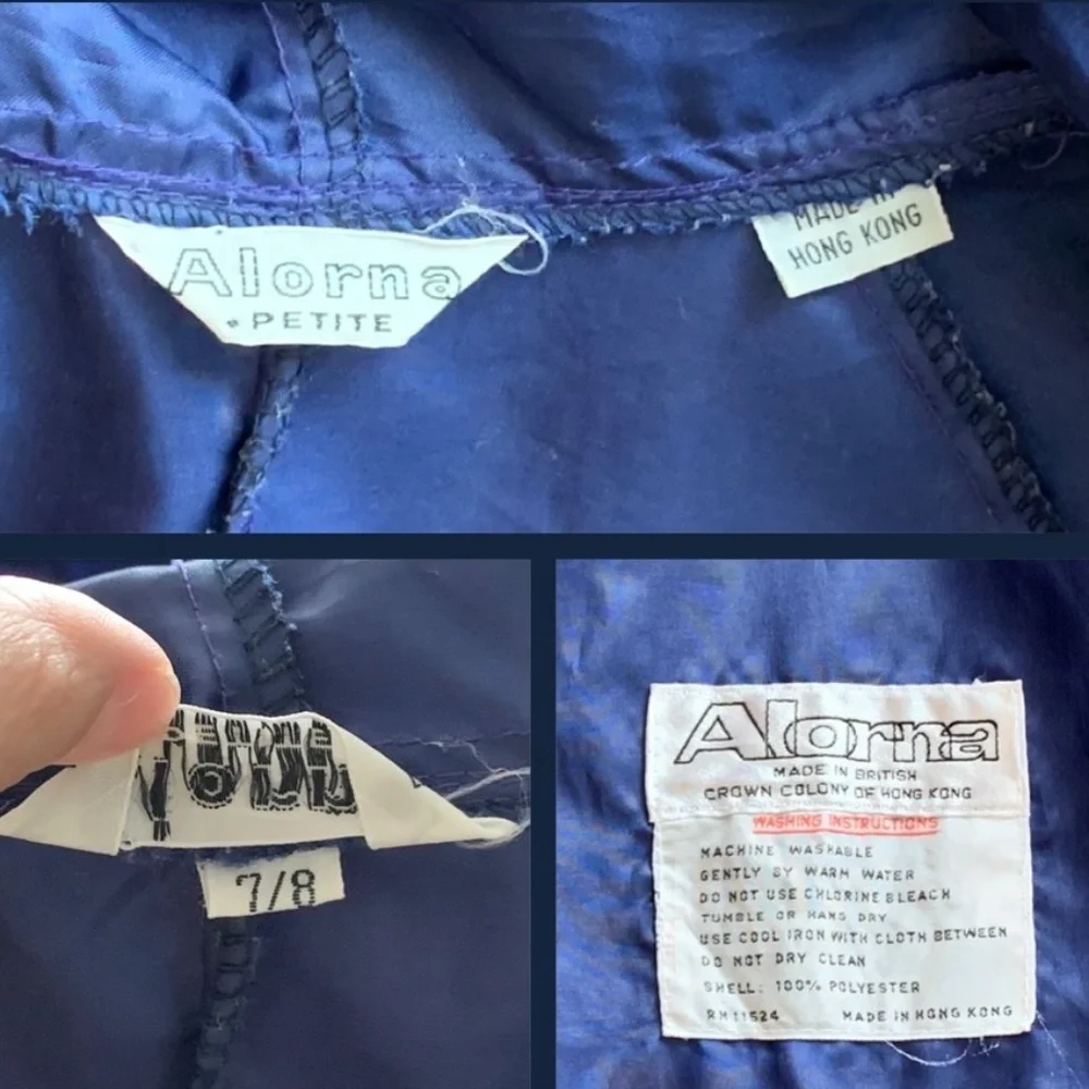 Windbreaker Hooded Long Jacket Vintage Alorna S/M - Picture 7 of 14